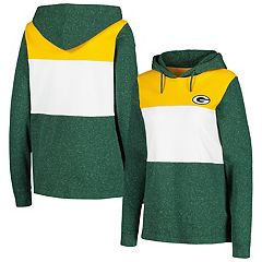 5th & Ocean Women Green Bay Packers Plus Glitter Block Hoodie