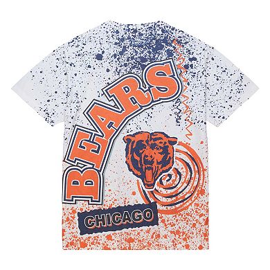 Men's Mitchell & Ness White Chicago Bears Team Burst Sublimated T-Shirt