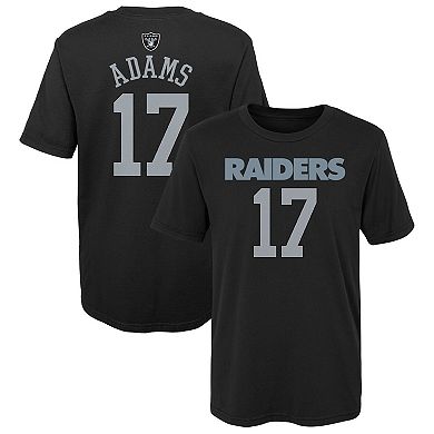 Preschool Davante Adams Black Las Vegas Raiders Mainliner Player Name & Number T-Shirt
