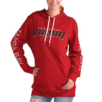 Women's G-III 4Her by Carl Banks Red Tampa Bay Buccaneers Extra Inning Pullover Hoodie