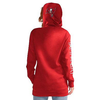 Women's G-III 4Her by Carl Banks Red Tampa Bay Buccaneers Extra Inning Pullover Hoodie