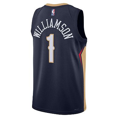 Unisex Nike Zion Williamson Navy New Orleans Pelicans Swingman Jersey - Icon Edition