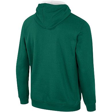 Men's Colosseum Green Michigan State Spartans Half-Zip Hoodie