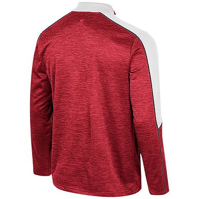 Men's Colosseum Crimson Alabama Crimson Tide Marled Half-Zip Jacket