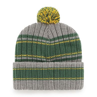 Men's '47 Graphite Green Bay Packers Rexford Cuffed Knit Hat with Pom