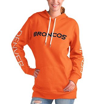 Women's G-III 4Her by Carl Banks Orange Denver Broncos Extra Inning Pullover Hoodie