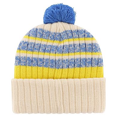 Men's '47  Natural Los Angeles Rams  Tavern Cuffed Knit Hat with Pom