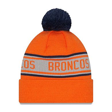Men's New Era Orange Denver Broncos  Repeat Cuffed Knit Hat with Pom