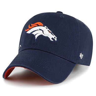 Women's '47 Navy Denver Broncos Confetti Icon Clean Up Adjustable Hat