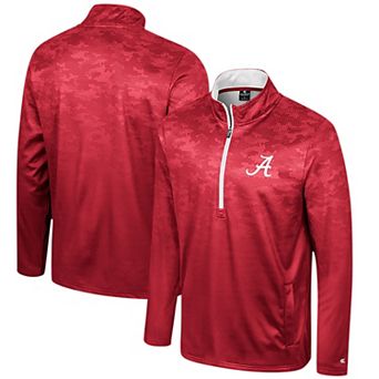 Men's Colosseum Crimson Alabama Crimson Tide The Machine Half-Zip Jacket