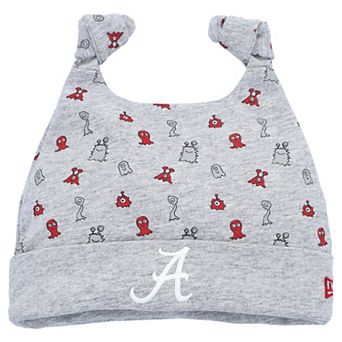 Newborn & Infant New Era Heather Gray Alabama Crimson Tide Critter Cuffed Knit Hat