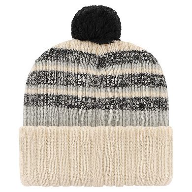 Men's '47 Natural Las Vegas Raiders Tavern Cuffed Knit Hat with Pom