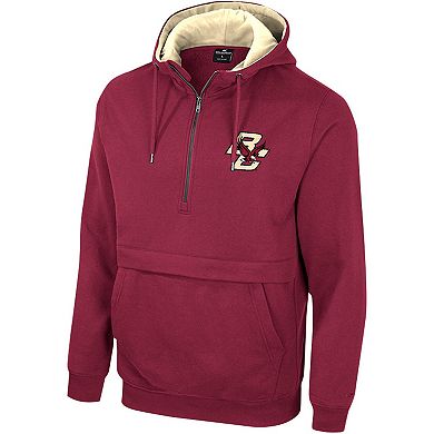 Men's Colosseum Maroon Boston College Eagles Team Half-Zip Pullover Hoodie