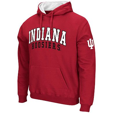 Men's Colosseum Crimson Indiana Hoosiers Double Arch Pullover Hoodie