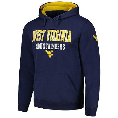 Men's Colosseum Navy West Virginia Mountaineers Sunrise Pullover Hoodie