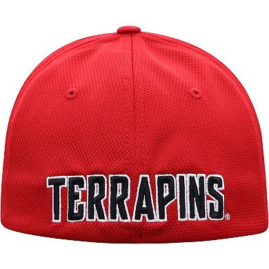 Men's Top of the World Red Maryland Terrapins Reflex Logo Flex Hat