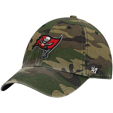 Men's '47 Camo Tampa Bay Buccaneers Woodland Clean Up Adjustable Hat