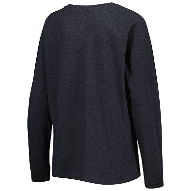 Women's Concepts Sport Heather Black/Heather Purple Phoenix Suns Team Raglan Long Sleeve T-Shirt & Shorts Sleep Set