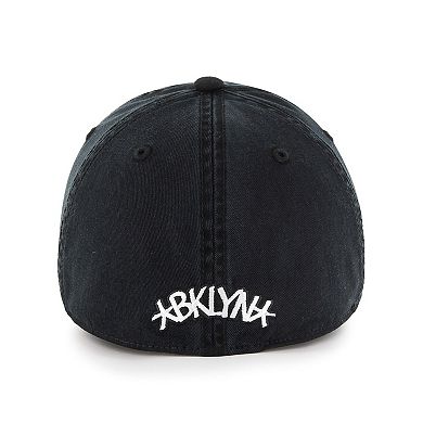 Men's '47 Black Brooklyn Nets Classic Franchise Fitted Hat