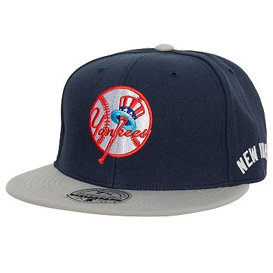 Men's Mitchell & Ness Navy/Gray New York Yankees Bases Loaded Fitted Hat