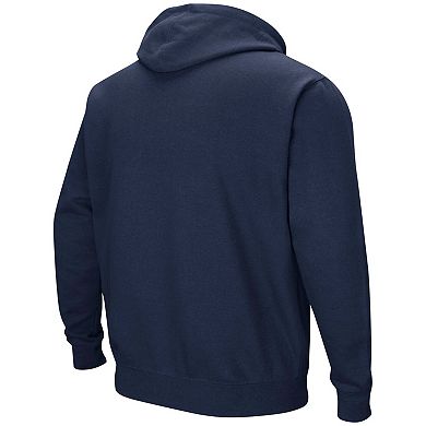 Men's Colosseum Navy Illinois Fighting Illini Double Arch Pullover Hoodie