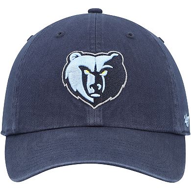 Men's '47 Navy Memphis Grizzlies Primary Logo Clean Up Adjustable Hat