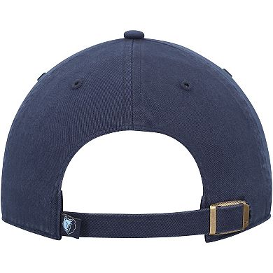 Men's '47 Navy Memphis Grizzlies Primary Logo Clean Up Adjustable Hat