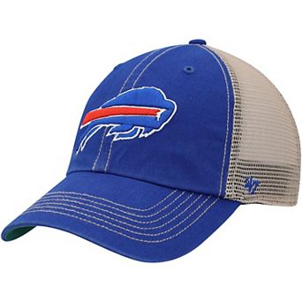 Men's '47 Royal/Natural Buffalo Bills Team Trawler Trucker Clean Up Snapback Hat