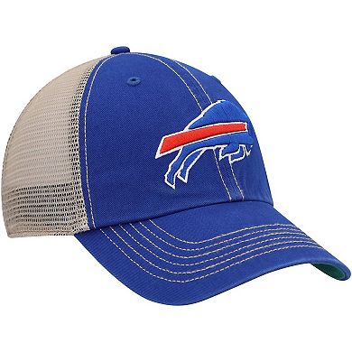 Men's '47 Royal/Natural Buffalo Bills Team Trawler Trucker Clean Up Snapback Hat