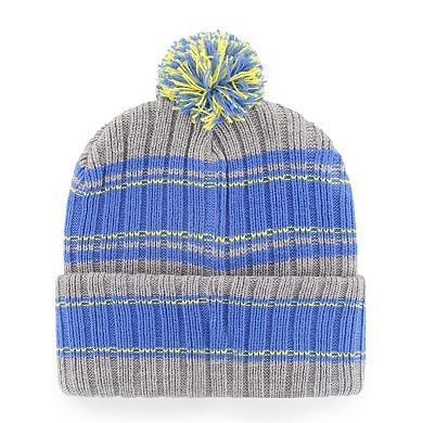 Men's '47 Graphite Los Angeles Rams Rexford Cuffed Knit Hat with Pom