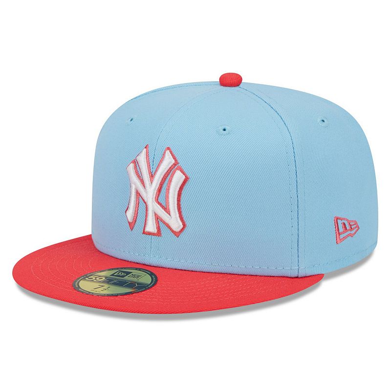 UPC 196819844901 product image for Men's New Era Light Blue/Red New York Yankees Spring Color Two-Tone 59FIFTY Fitt | upcitemdb.com