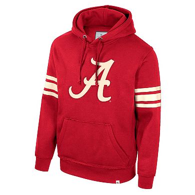 Men's Colosseum Crimson Alabama Crimson Tide Saluting Pullover Hoodie