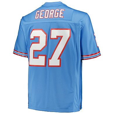 Men's Mitchell & Ness Eddie George Light Blue Houston Oilers Big & Tall 1997 Legacy Retired Player Jersey