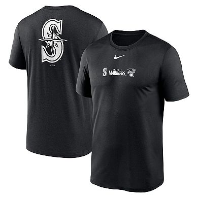Men's Nike Black Seattle Mariners Fashion Over Shoulder Logo Legend T-Shirt