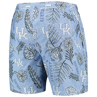 Men's Wes & Willy Light Blue Kentucky Wildcats Vintage Floral Swim Trunks