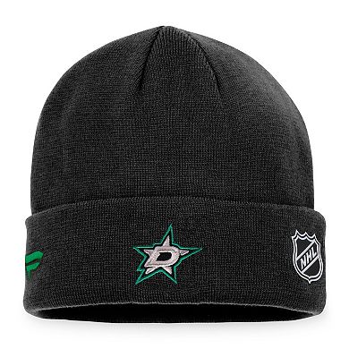 Men's Fanatics Branded Black Dallas Stars Authentic Pro Rink Cuffed Knit Hat