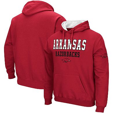 Men's Colosseum Cardinal Arkansas Razorbacks Sunrise Pullover Hoodie