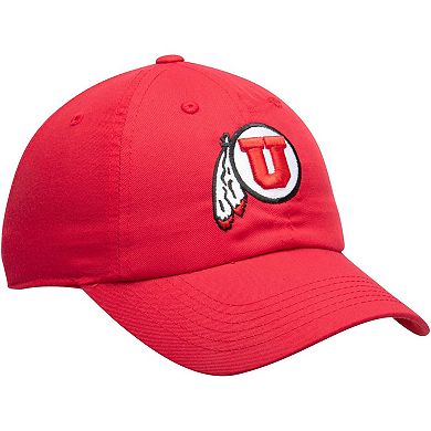 Men's Top of the World Red Utah Utes Primary Logo Staple Adjustable Hat