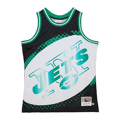 Men's Mitchell & Ness Black New York Jets Big Face 7.0 Fashion Tank Top