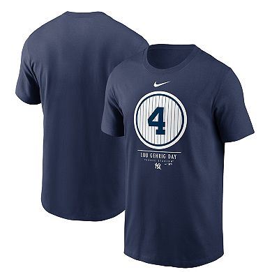 Men's Nike Navy New York Yankees 2021 Lou Gehrig Day T-Shirt