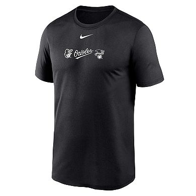 Men's Nike Black Baltimore Orioles Fashion Over Shoulder Logo Legend T-Shirt