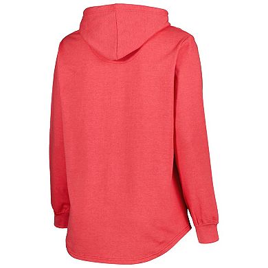 Women's Heather Red New Jersey Devils Plus Size Fleece Pullover Hoodie