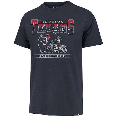 Men's '47 Navy Houston Texans Gridiron Classics Time Lock Franklin T-Shirt