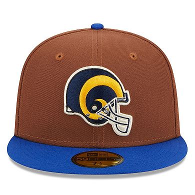 Men's New Era Brown/Royal Los Angeles Rams Harvest Super Bowl XXXIV 59FIFTY Fitted Hat