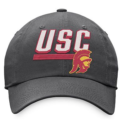 Men's Top of the World Charcoal USC Trojans Slice Adjustable Hat