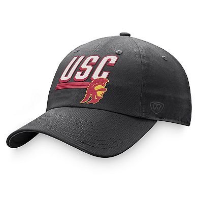 Men's Top of the World Charcoal USC Trojans Slice Adjustable Hat