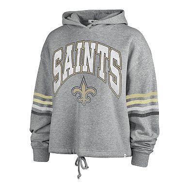 Women's '47 Heather Gray New Orleans Saints Upland Bennett Pullover Hoodie