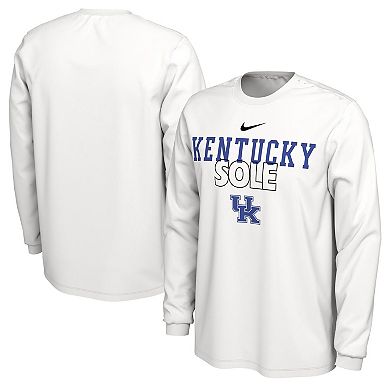 Nike White Kentucky Wildcats 2023 On Court Bench Long Sleeve T-Shirt