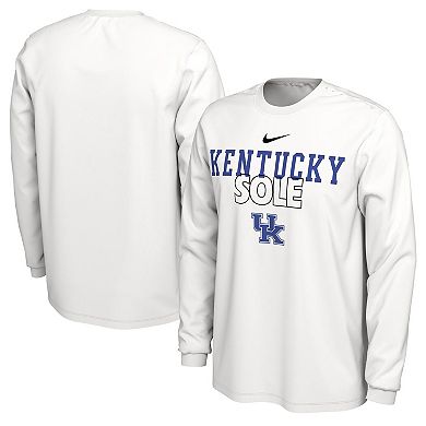 Nike  White Kentucky Wildcats 2023 On Court Bench Long Sleeve T-Shirt