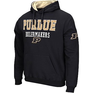 Men's Colosseum Black Purdue Boilermakers Sunrise Pullover Hoodie